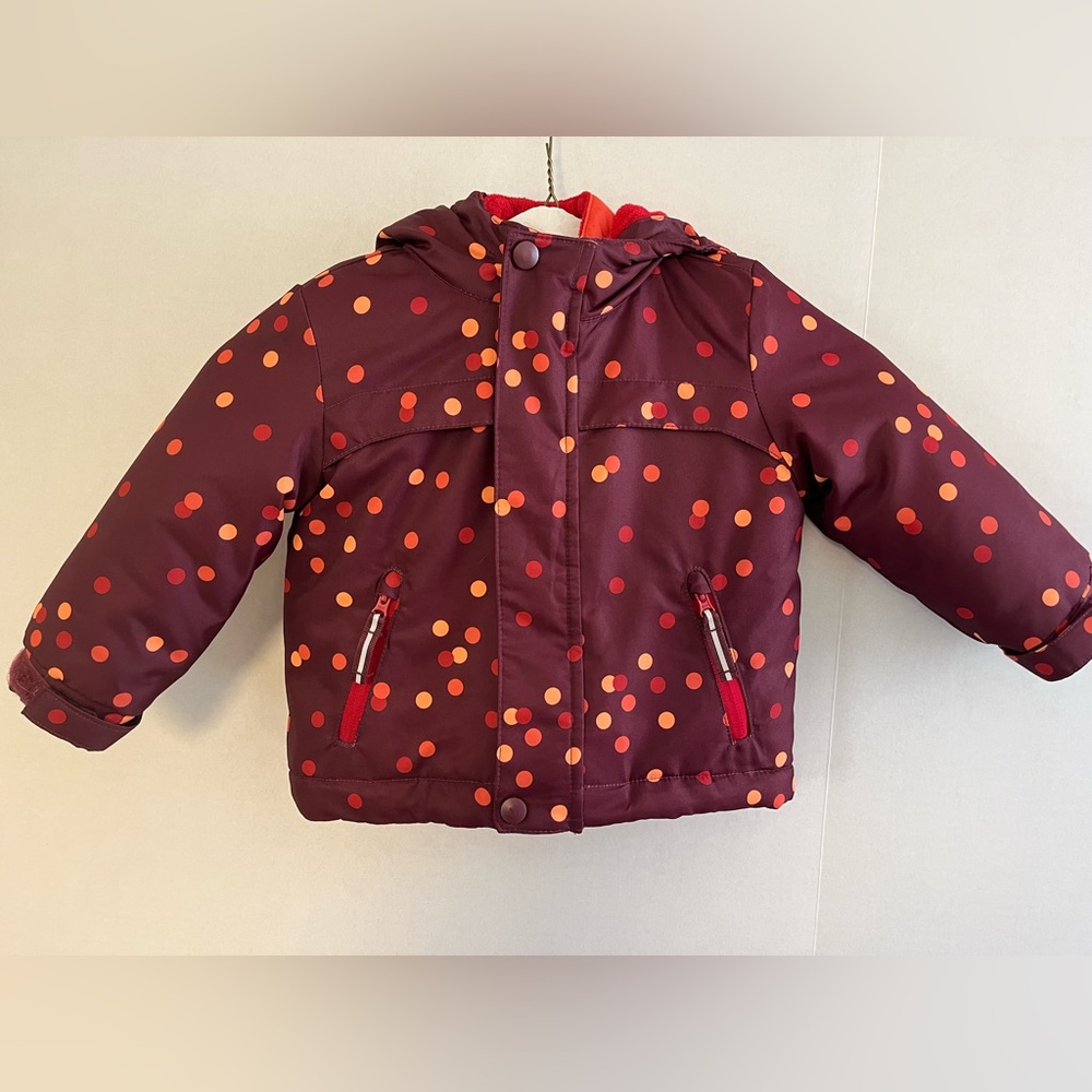 Cat & Jack Winter Coat 18M with Liner 2T, Pockets Recycled Polyester, Full Zip